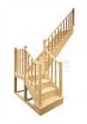 Деревянная межэтажная лестница ЛЕС-04 - превью фото 1