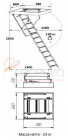 Деревянная чердачная лестница ЧЛ-16 700х800 - превью фото 3