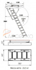 Деревянная чердачная лестница ЧЛ-14 600х1200 - превью фото 3